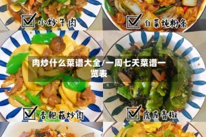 肉炒什么菜谱大全/一周七天菜谱一览表
