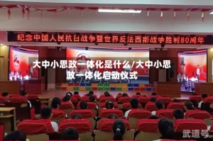 大中小思政一体化是什么/大中小思政一体化启动仪式