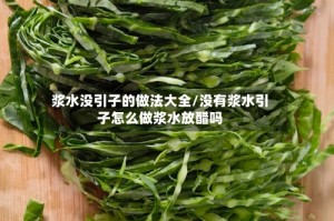 浆水没引子的做法大全/没有浆水引子怎么做浆水放醋吗