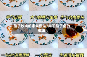 茄子炒肉的家常做法/肉丁茄子卤的做法