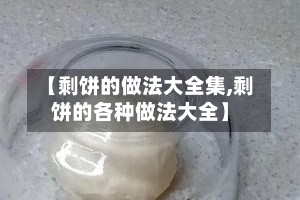 【剩饼的做法大全集,剩饼的各种做法大全】