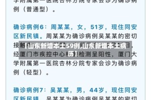 【山东新增本土59例,山东新增本土病历】
