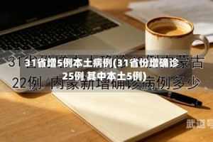 31省增5例本土病例(31省份增确诊25例 其中本土5例)