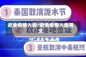 避免疫情入境/避免疫情入境英文