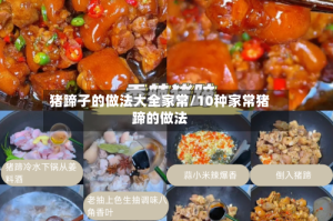 猪蹄子的做法大全家常/10种家常猪蹄的做法