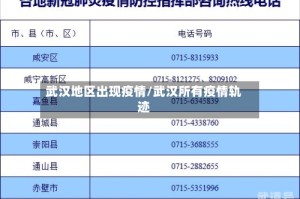 武汉地区出现疫情/武汉所有疫情轨迹