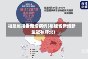 福建省报告新增病例(福建省新增新型冠状肺炎)