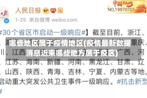 哪些地区属于疫情地区(疫情最新数据消息近来哪些地方属于疫区)