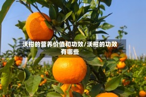 沃柑的营养价值和功效/沃柑的功效有哪些