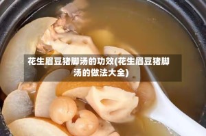 花生眉豆猪脚汤的功效(花生眉豆猪脚汤的做法大全)