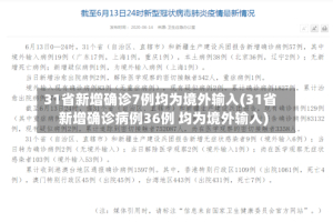 31省新增确诊7例均为境外输入(31省新增确诊病例36例 均为境外输入)