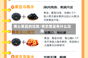 黄心黑豆的功效/黄芯黑豆有什么功效