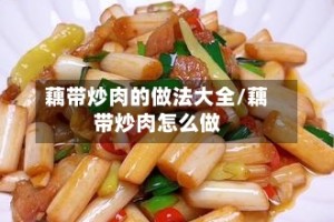 藕带炒肉的做法大全/藕带炒肉怎么做