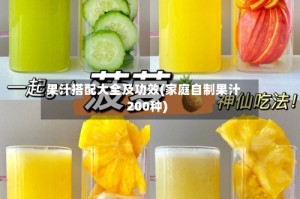 果汁搭配大全及功效(家庭自制果汁200种)