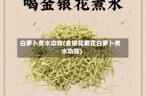 白萝卜煮水功效(金银花菊花白萝卜煮水功效)