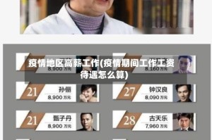 疫情地区高薪工作(疫情期间工作工资待遇怎么算)
