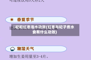 枹杞和红枣泡水功效(红枣与杞子煮水食有什么功效)
