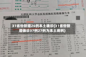 31省份新增26例本土确诊(31省份新增确诊37例27例为本土病例)