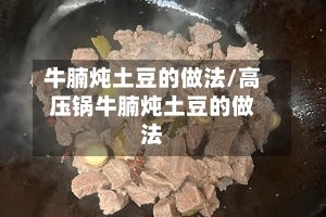 牛腩炖土豆的做法/高压锅牛腩炖土豆的做法