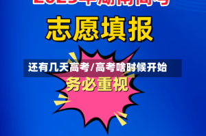 还有几天高考/高考啥时候开始