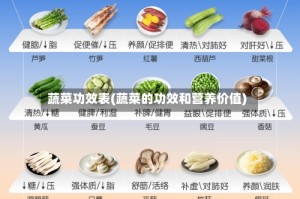 蔬菜功效表(蔬菜的功效和营养价值)