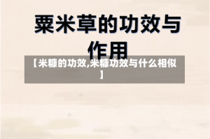 【米糠的功效,米糠功效与什么相似】