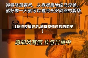 【愿待疫情过后,愿待疫情过后的句子】