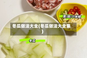 冬瓜做法大全(冬瓜做法大全集)