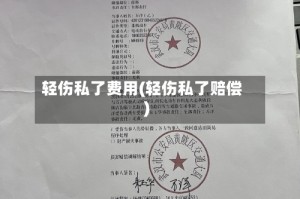轻伤私了费用(轻伤私了赔偿)