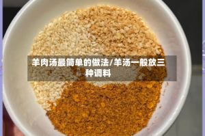 羊肉汤最简单的做法/羊汤一般放三种调料