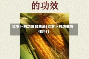 红罗卜的功效和禁忌(红罗卜的功效与作用?)
