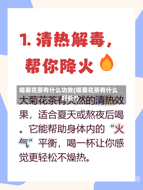 喝菊花茶有什么功效(喝菊花茶有什么好处?)-第1张图片