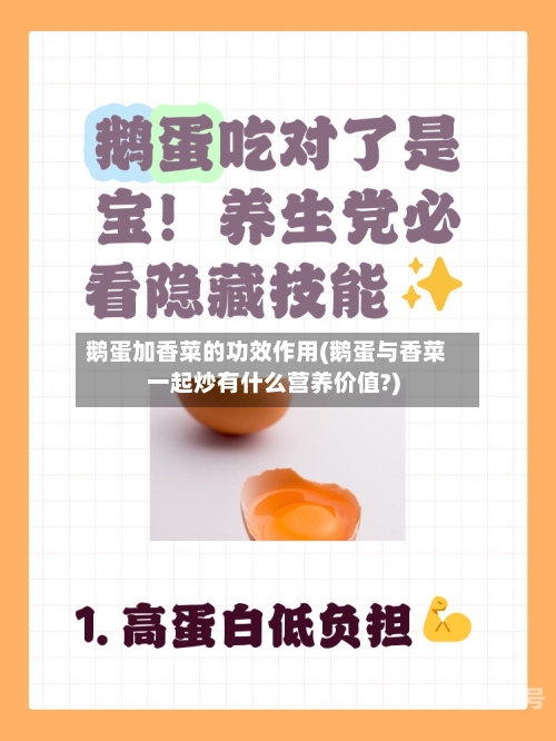 鹅蛋加香菜的功效作用(鹅蛋与香菜一起炒有什么营养价值?)-第1张图片